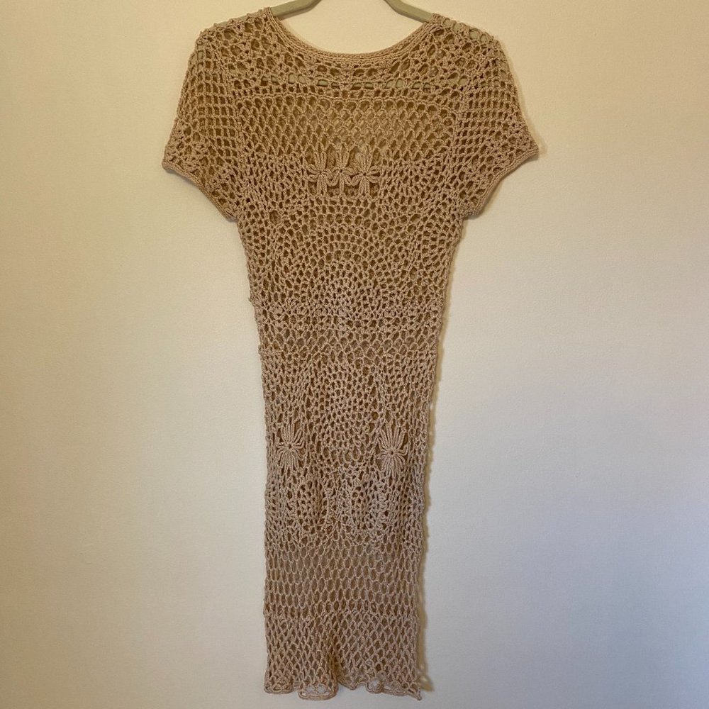 Vintage no label crochet mini dress